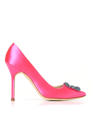 GIÀY MANOLO BLAHNIK Pink satin pumps shoes