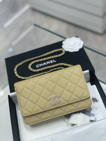 TÚI Chanel Wallet On Chain Lamb Yello WOC vàng