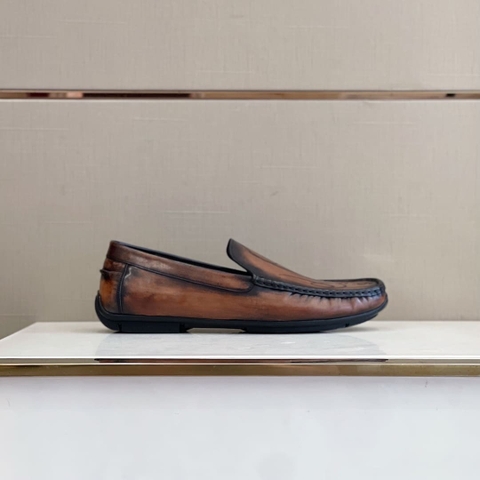 GIÀY BERLUTI DRIVING BROWN HANDMADE TOP QUALITY SHOES AAA