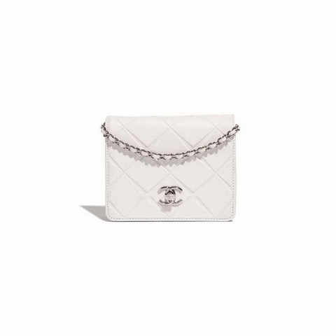 TÚI Chanel Mini Flap Lamb White