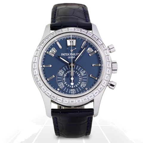 Đồng hồ PATEK PHILIPPE ANNUAL CALENDAR CHRONOGRAPH 5961P-001 mặt số màu vàng xanh dương