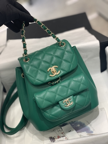TÚI CHANEL DUMA Green xanh da HAAS
