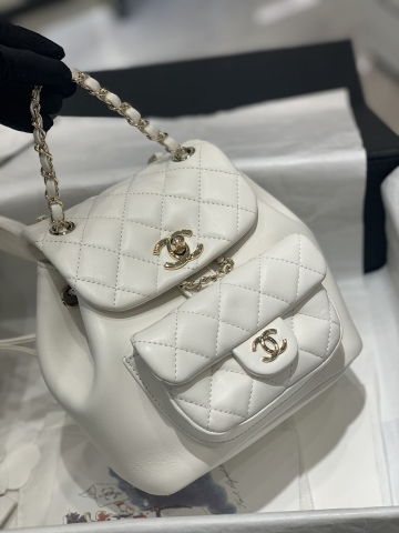 TÚI CHANEL DUMA White trắng da HAAS