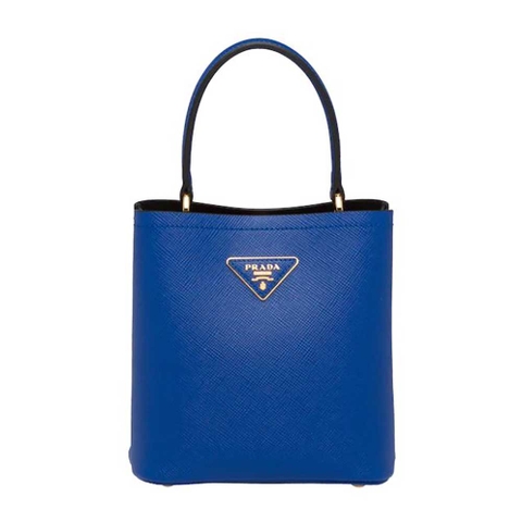 TÚI Prada Saffiano Leather Prada Panier Bag-Navy