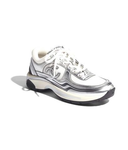 GIÀY CHANEL MILTICOLOR LOGO SNEAKERS ÁNH BẠC