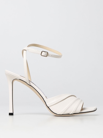 GIÀY JIMMY CHOO White heeled sandals shoes