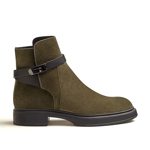 GIÀY HERMES Veo ankle boot Vert Forêt Noir