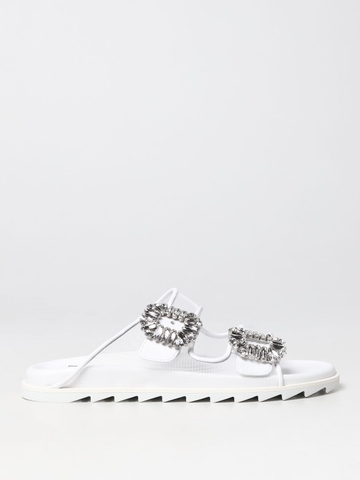 GIÀY ROGER VIVIER Black flat sandals shoes