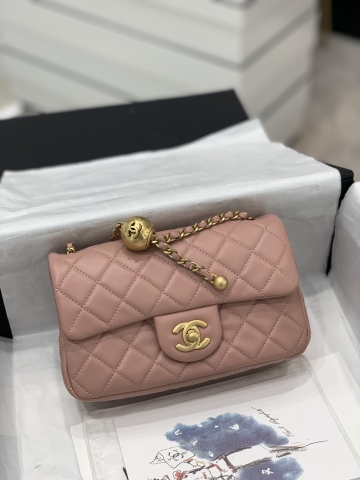 TÚI CHANEL CF Mini Pink hồng da HAAS