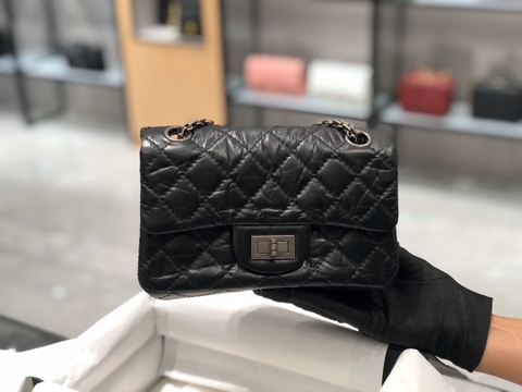 TÚI CHANEL 2.55 LAMBSKIN BLACK DA HAAS 20