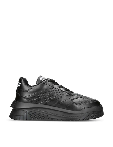 GIÀY VERSACE Odissea logo-patch leather low-top trainers