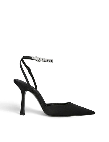 GIÀY ALEXANDER WANG Lex pointed-toe woven heeled sandals