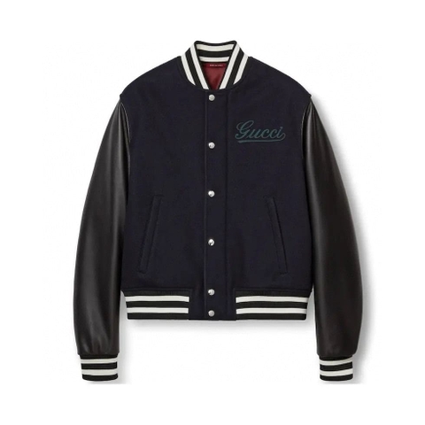 ÁO GUCCI GG BOMBER LEATHER JACKET TOP QUALITY AAA