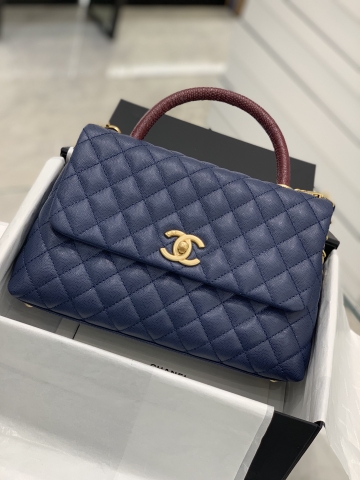 TÚI CHANEL COCO HANDLE  NAVY CAVIAR DA HAAS 28