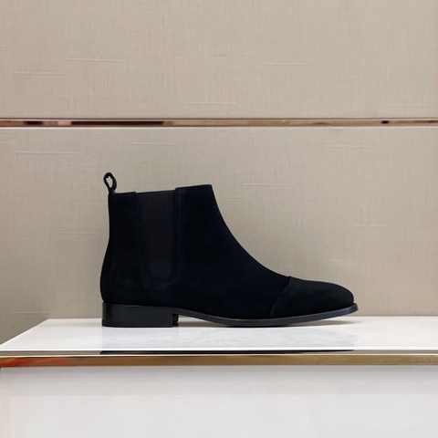 GIÀY SALVATORE FERRAGAMO CHELSEA BOOT SUEDE BLACK TOP QUALITY SHOES AAA