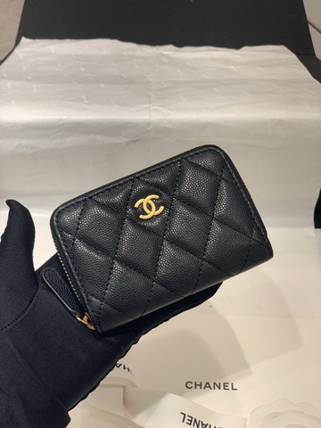 VÍ CHANEL Caviar Black đen da HAAS