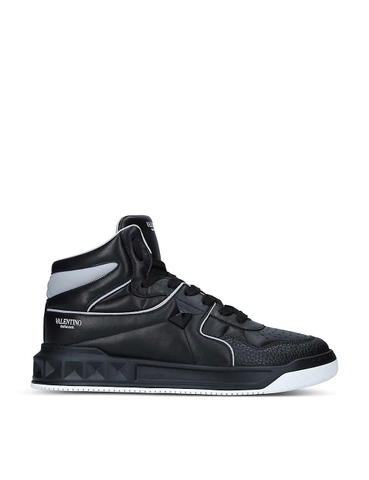GIÀY VALENTINO GARAVANI One Stud studded leather mid-top trainers