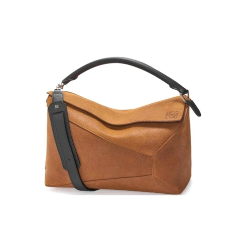 TÚI LOEWE PUZZLE ANAGRAM SUEDE BROWN TOP QUALITY