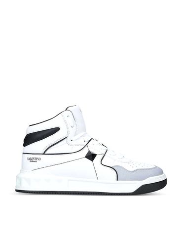 GIÀY VALENTINO GARAVANI One Stud studded leather mid-top trainers