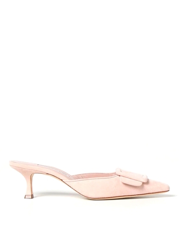 GIÀY MANOLO BLAHNIK Pink suede high heel shoes