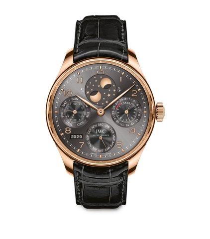Đồng hồ IWC Rose Gold Portugieser Perpetual Calendar mặt số màu xám