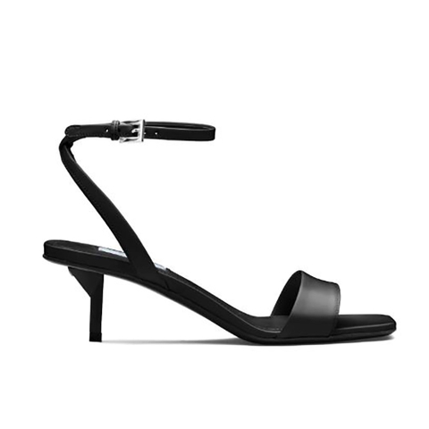 GIÀY PRADA Brushed Leather Sandals in 55 mm Heel-Black