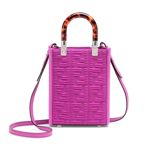 TÚI Fendi Mini Sunshine Shopper FF Fabric Mini-Bag