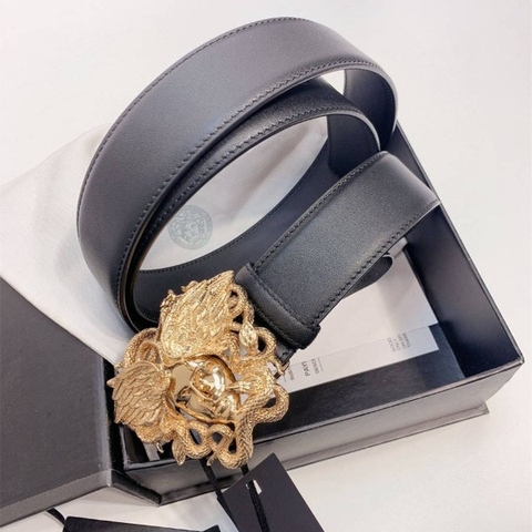 DÂY LƯNG VERSACE MEDUSA HEAD CALFSKIN LEATHER Khóa vàng