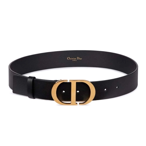 DÂY LƯNG Dior 30 Montaigne Belt in Calfskin Leather-Black