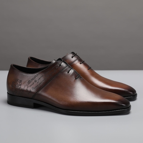GIÀY BERLUTI BUSINESS BROWN HANDMADE TOP QUALITY SHOES AAA