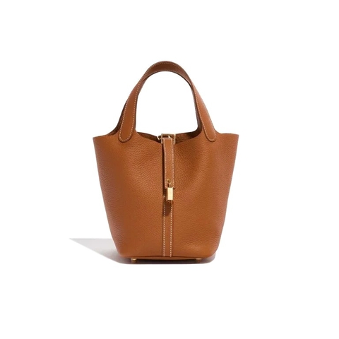 TÚI Hermès Picotin 18 Taurillon Clémence Gold