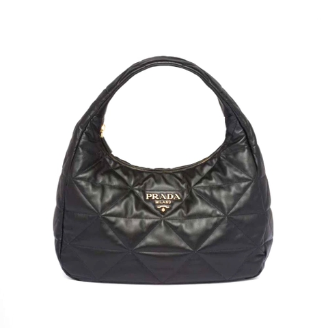 TÚI Prada Large Topstitched Nappa-Leather Bag-Black