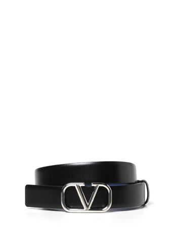 DÂY LƯNG VALENTINO GARAVANI V LOGO Black leather