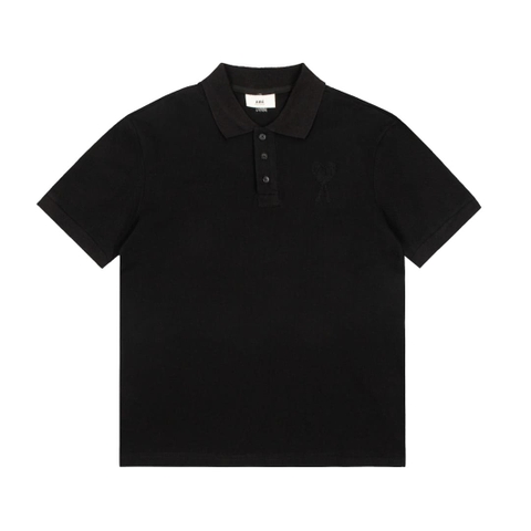 ÁO AMI POLO SHIRT MÀU ĐEN UNISEX