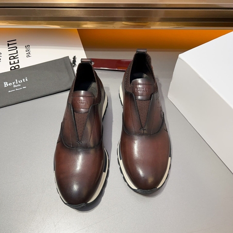 GIÀY BERLUTI SNEAKER BROWN HANDMADE TOP QUALITY SHOES AAA
