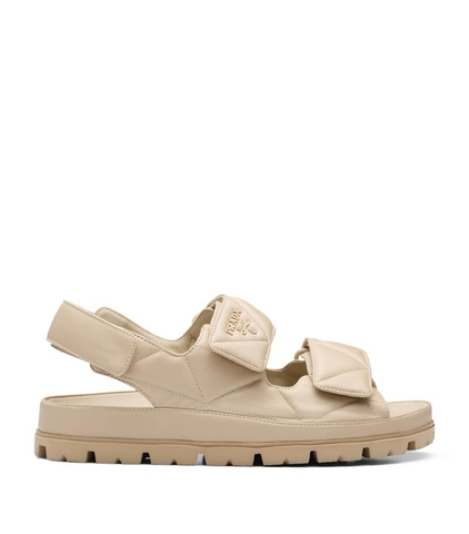 GIÀY PRADA  Padded Leather Slingback Sandals