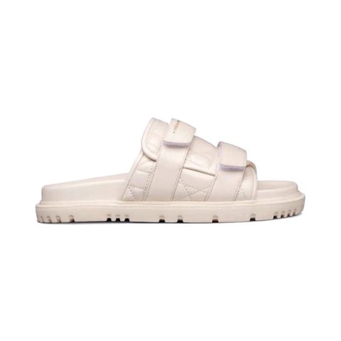 DÉP DIOR Dio(r)evolution Slide White Quilted Cannage Calfskin