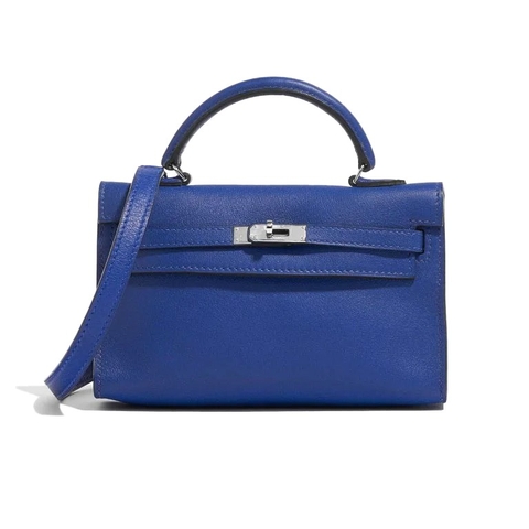 TÚI Hermès Kelly Micro Swift Blue Electrique
