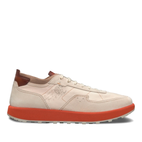 GIÀY BERLUTI Light Track Suede Leather and Nylon Sneaker Navy