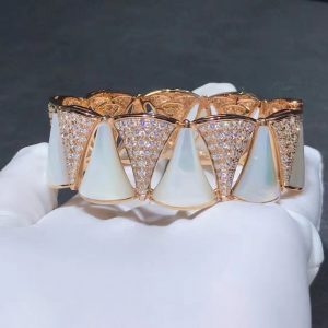 Vòng tay BVLGARI Divas Dream Rose Gold Diamond M.O.P vàng hồng 18K