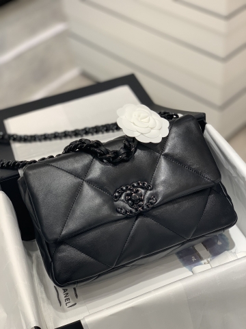 TÚI CHANEL 22P 19bag so black đen da HAAS