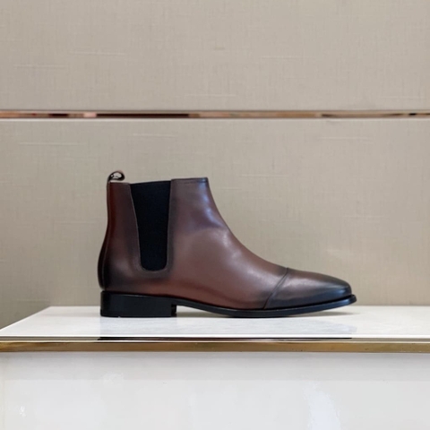 GIÀY SALVATORE FERRAGAMO CHELSEA BOOT BROWN TOP QUALITY SHOES AAA