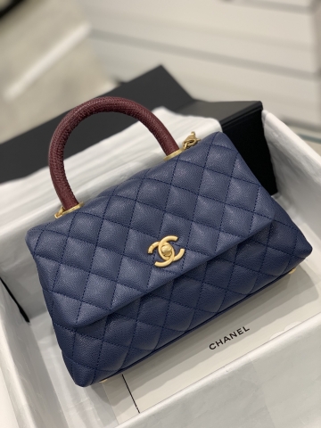 TÚI CHANEL COCO HANDLE  NAVY CAVIAR DA HAAS 23