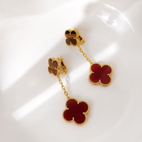 Bông tai Van Cleef & Arpels đá Carnelian,đá mắt hổ vàng hồng 18K  (Liên hệ để biết giá)