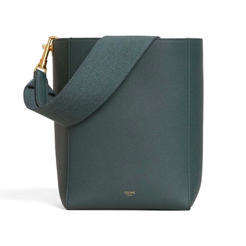 TÚI Celine Bucket Bag in Soft Grained Calfskin-Green