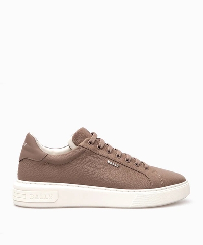 GIÀY BALLY MIKY BROWN LEATHER LOGO SNEAKERS