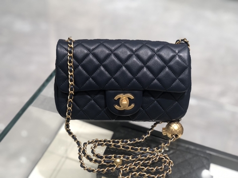 TÚI CHANEL DIAMOND QUILTE BALL LAMBSKIN BLACK DA HAAS