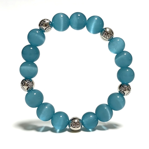 VÒNG TAY TIFFANY & CO BLUE AGATE ĐÁ MÃ NÃO XANH