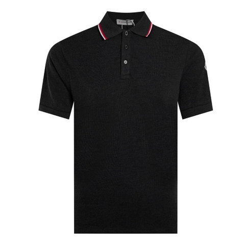 ÁO MONCLER POLO SHIRT BLACK MÀU ĐEN