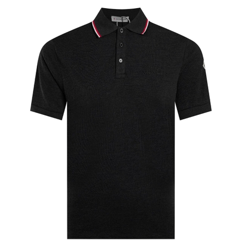 ÁO MONCLER POLO SHIRT BLACK MÀU ĐEN